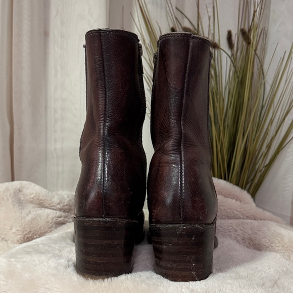 Frye Dark Brown Leather Boots - Picture 4 of 6